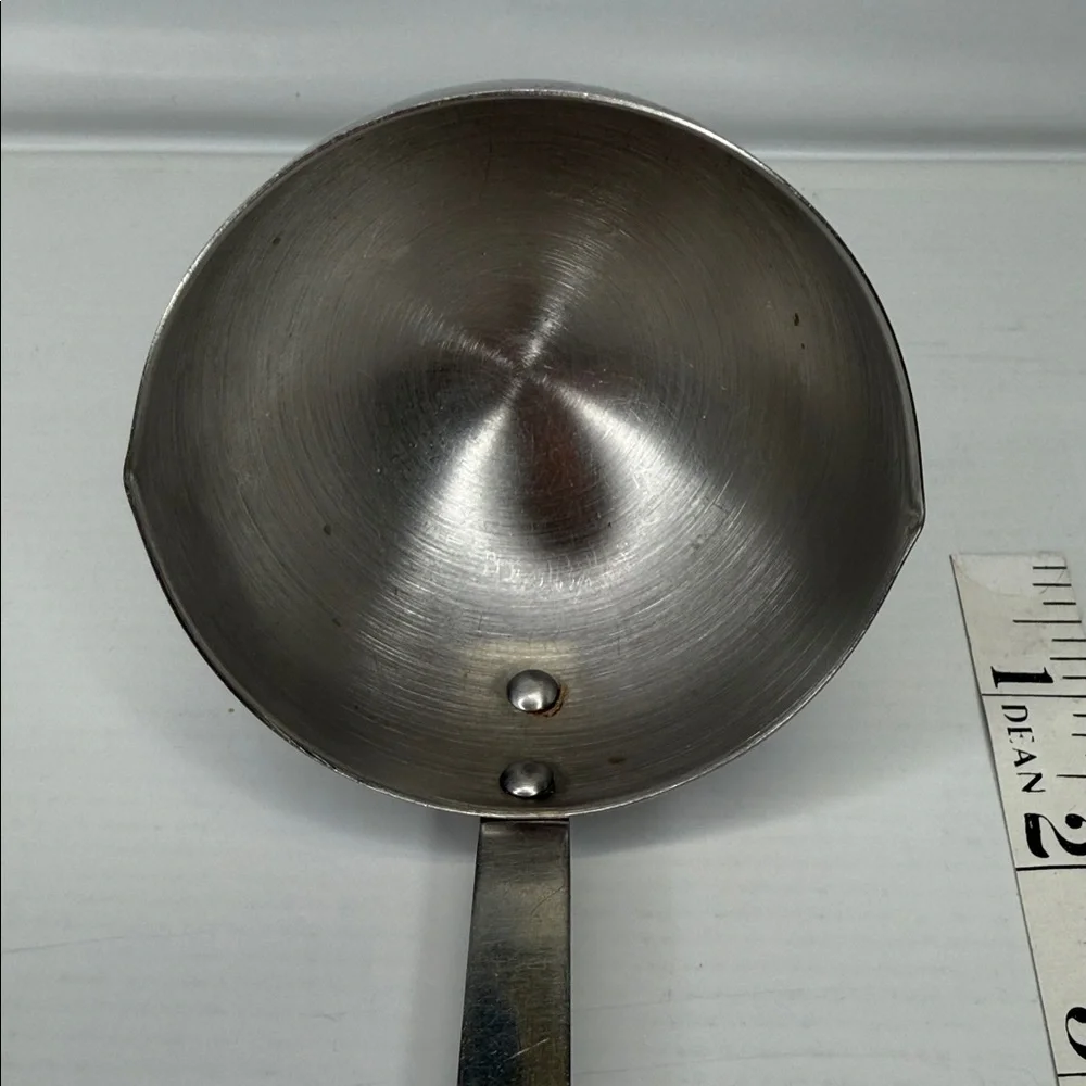 Vintage Stainless Steel Ladle with Black Handle USA